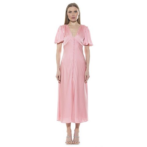 Женские платья ALEXIA Women's ALEXIA ADMOR Lorelei Bubble Sleeve Midi Dress