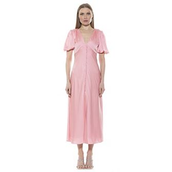 Women's ALEXIA ADMOR Lorelei Bubble Sleeve Midi Dress