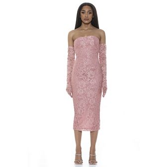 Women's ALEXIA ADMOR Zelle Strapless Midi Sheath Dress