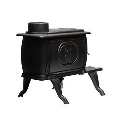 US Stove Company Rustic 900 Square Foot Clean Burning Cast Iron Log Wood Stove