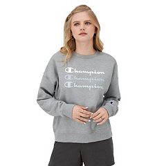 CHAMPION Women's Plus Size Powerblend Signature Graphic Sweatshirt, Gray,  4X