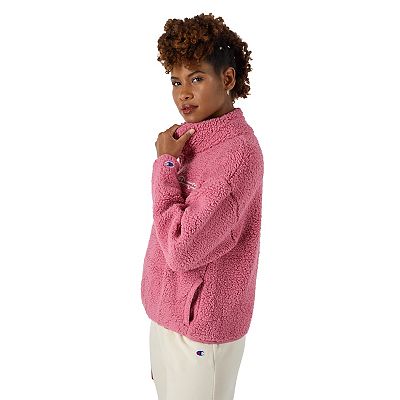 Pink Sherpa Sherpa Pullovers For Women Women's Champion