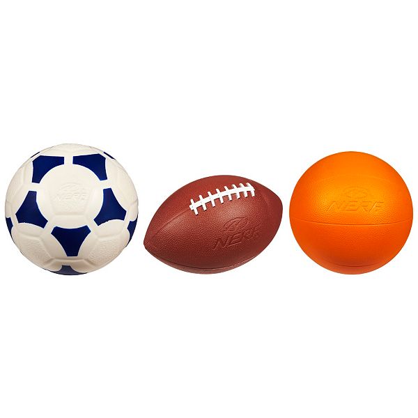 NERF Pro Grip Football, Blue, Classic Foam Ball, Easy to Catch & Throw,  Balls for Kids, Kids Sports Toys