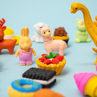 70 Pcs Mini Toys: Puzzle Erasers