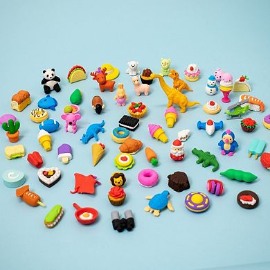 70 Pcs Mini Toys: Puzzle Erasers