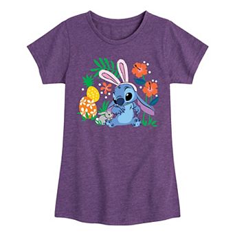 Disney's Lilo & Stitch Girls 7-16 Bunny Flowers Graphic Tee