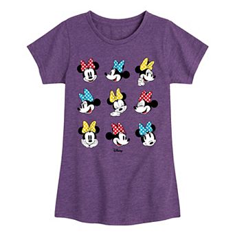 Disney's Minnie Mouse Girls 7-16 Bow Grid Graphic Tee