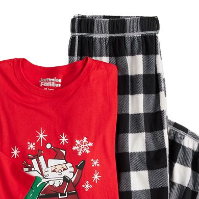 Men's Jammies For Your Families® Santa Adaptive Knit Top & Bottom Pajama Set