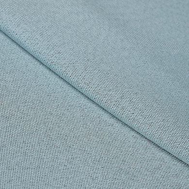 SUPERIOR Faux Linen 2-Pack Room Darkening Rod Curtain Set