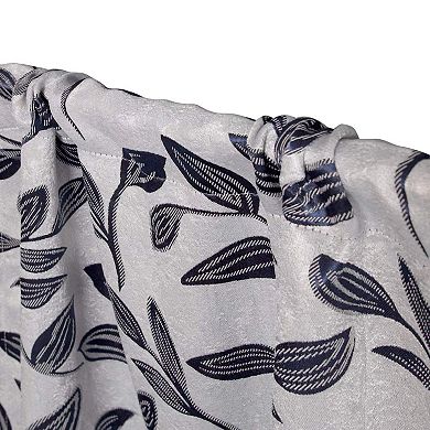 SUPERIOR Bohemian Leaves Room Darkening Rod Pocket Curtain Set