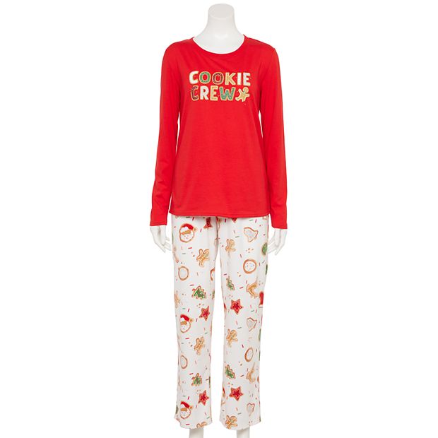 Women s Jammies For Your Families Sweet Holiday Wishes Pajama Set