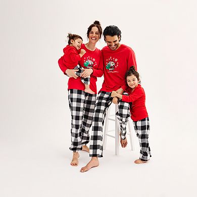 Petite Jammies For Your Families® Santa Open Hem Top & Bottom Pajama Set