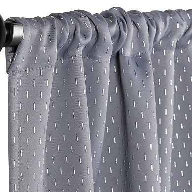 SUPERIOR Shimmer 2-Pack Room Darkening Rod Pocket Curtain Set