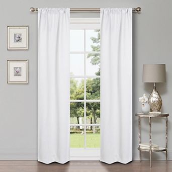 SUPERIOR Shimmer 2-Pack Room Darkening Rod Pocket Curtain Set