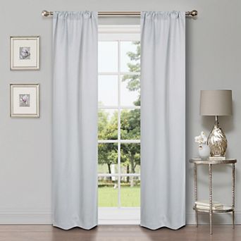 SUPERIOR Shimmer 2-Pack Room Darkening Rod Pocket Curtain Set