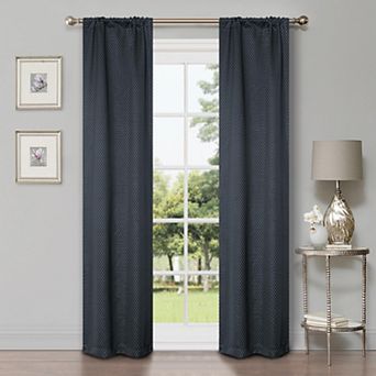 SUPERIOR Shimmer 2-Pack Room Darkening Rod Pocket Curtain Set