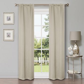 SUPERIOR Shimmer 2-Pack Room Darkening Rod Pocket Curtain Set