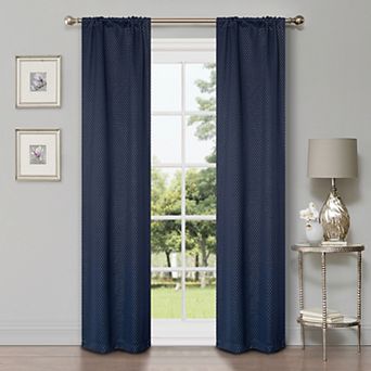 SUPERIOR Shimmer 2-Pack Room Darkening Rod Pocket Curtain Set