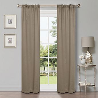 SUPERIOR Shimmer 2-Pack Room Darkening Rod Pocket Curtain Set