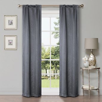 SUPERIOR Shimmer 2-Pack Room Darkening Rod Pocket Curtain Set