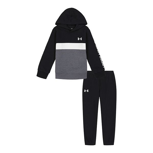 Toddler Boy Under Armour Fleece Branded Colorblock Hoodie & Jogger