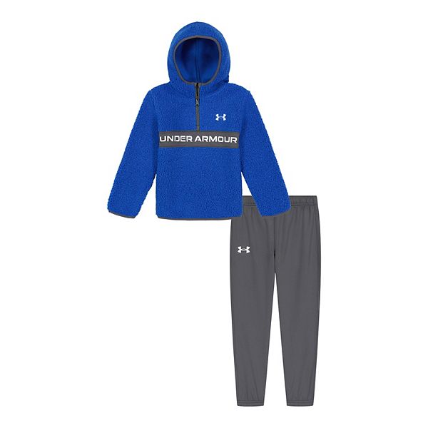 Toddler Boy Under Armour Sherpa QuarterZip Hoodie & Track Pants Set