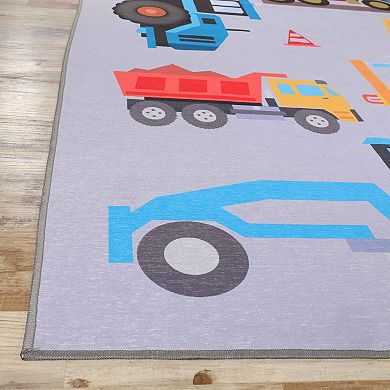 SUPERIOR Country Trucking Non-Slip Kids' Indoor Area Rug