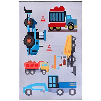 SUPERIOR Country Trucking Non-Slip Kids' Indoor Area Rug