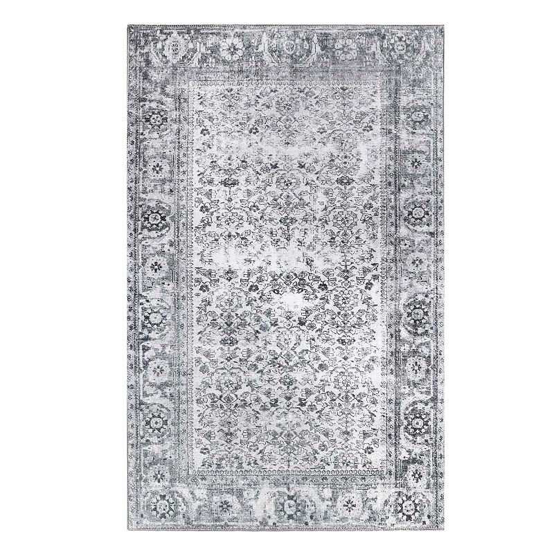 SUPERIOR Uma Medallion Bohemian Area Rug, Black, 2X3 Ft