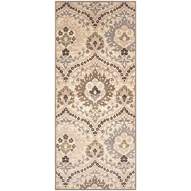 SUPERIOR Augusta Floral Damask Non-Slip Area Rug