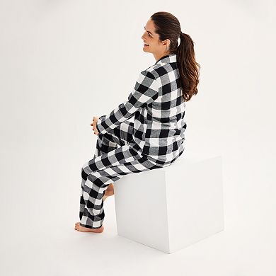 Petite Jammies For Your Families® Buffalo Plaid Open Hem Top & Bottom Pajama Set