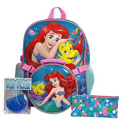 Disney s The Little Mermaid Ariel Kids 5 Piece Backpack Set