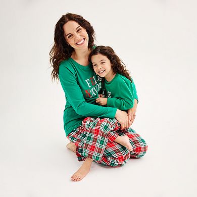 Women's Jammies For Your Families® Feliz Navidad Open Hem Top & Bottom Pajama Set