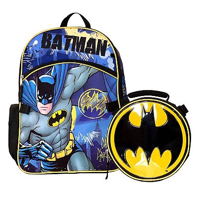 Kids DC Comics Batman 5 Piece Backpack Set