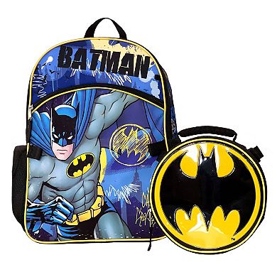 Kids DC Comics Batman 5-Piece Backpack Set