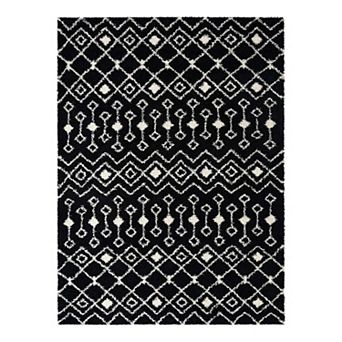 Unique Loom Meknes Moroccan Trellis Shag Rug