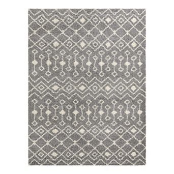 Unique Loom Meknes Moroccan Trellis Shag Rug