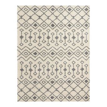 Unique Loom Meknes Moroccan Trellis Shag Rug