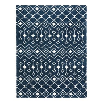 Unique Loom Meknes Moroccan Trellis Shag Rug