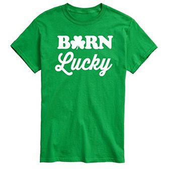 Big & Tall Born Lucky Tee