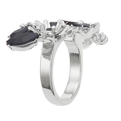 Simply Vera Vera Wang Silver Tone Open Flower Ring