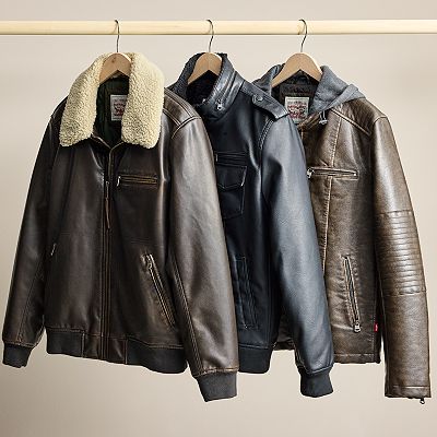 Levis leather bomber best sale