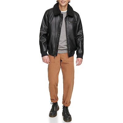 Men s Levi s Faux Leather Bomber Jacket