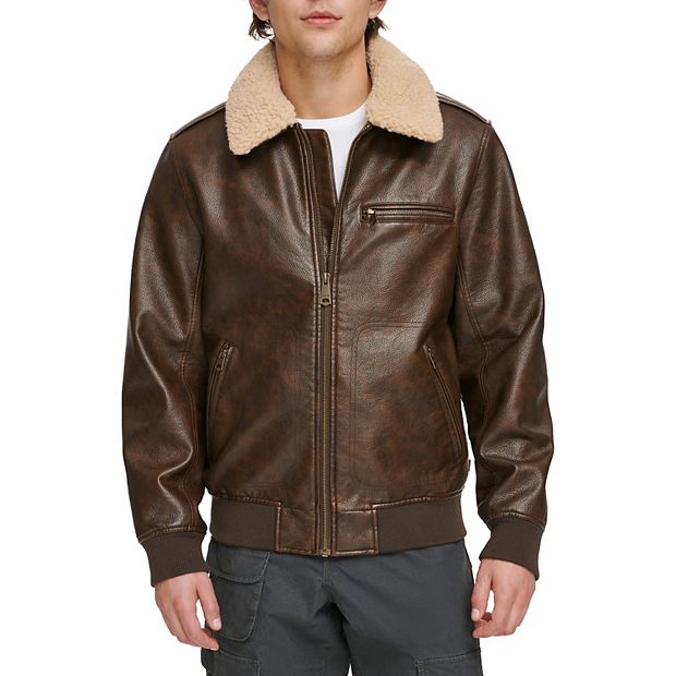 Bomber Leather jacket for Men's | Removable fur Collar | Personalized Gift for Him | Hand made deals leather jacket for Men's