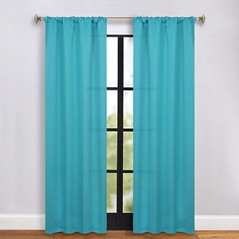 SUPERIOR Solid 2 pc Room Darkening Rod Pocket Curtain Set