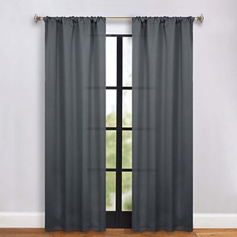 SUPERIOR Solid 2 pc Room Darkening Rod Pocket Curtain Set