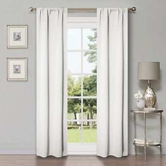 SUPERIOR Solid 2 pc Room Darkening Rod Pocket Curtain Set