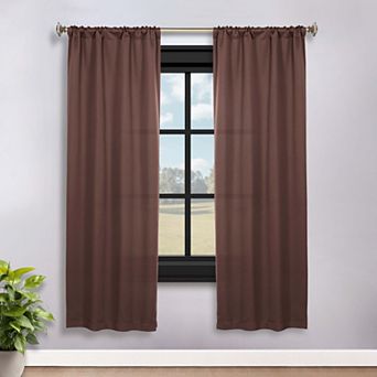SUPERIOR Solid 2 pc Room Darkening Rod Pocket Curtain Set
