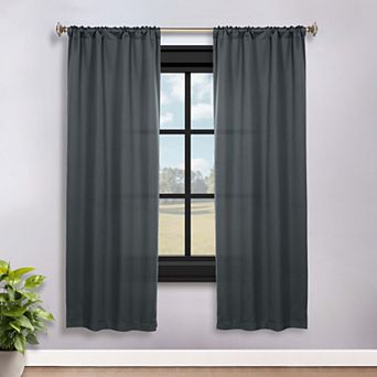 SUPERIOR Solid 2 pc Room Darkening Rod Pocket Curtain Set