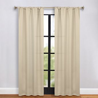 SUPERIOR Solid 2 pc Room Darkening Rod Pocket Curtain Set
